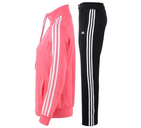 trainingspak roze zwart adidas